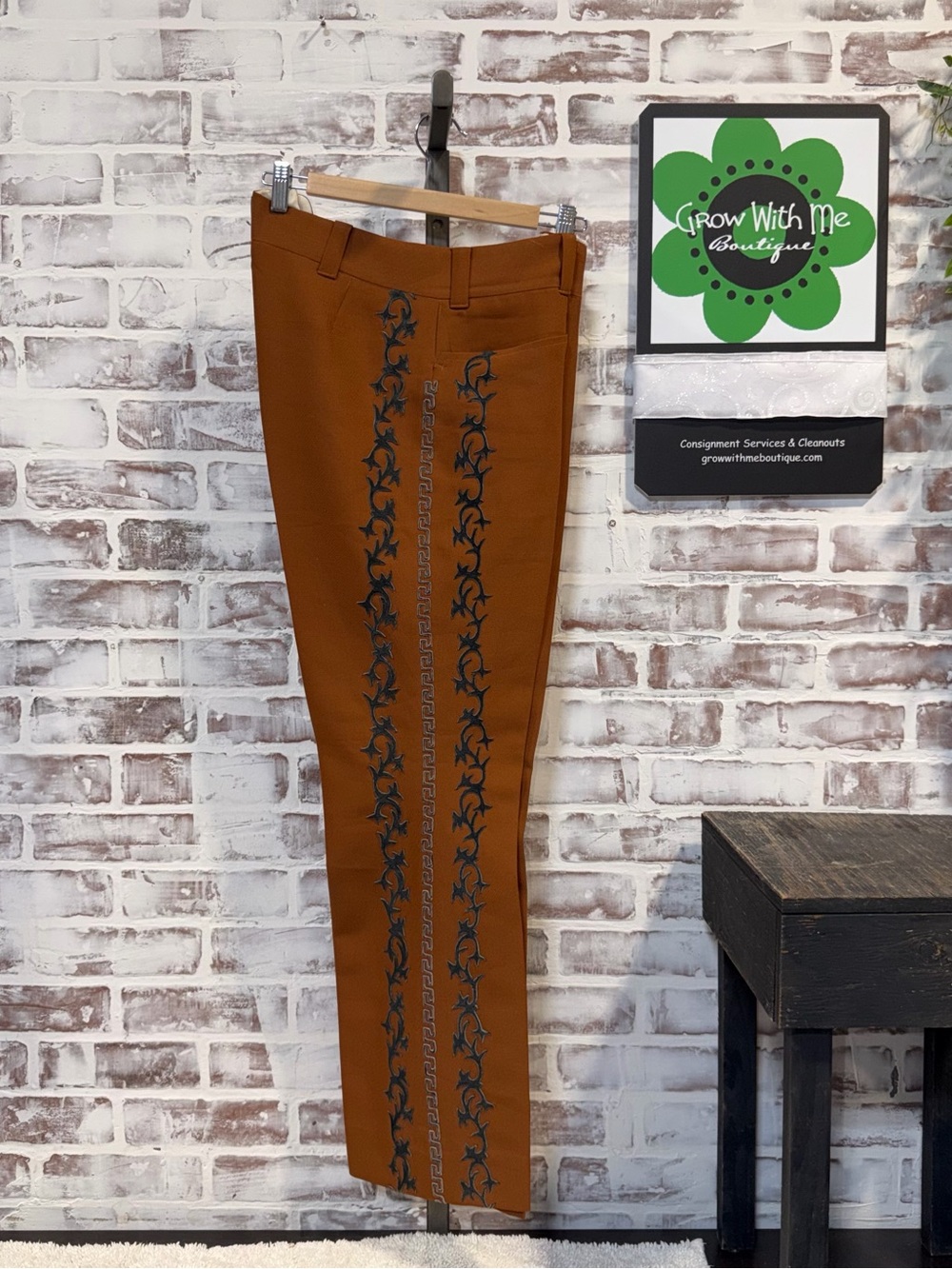 Men's mariachi charro Black Side Embellished pants bundle 32 x 30 custom